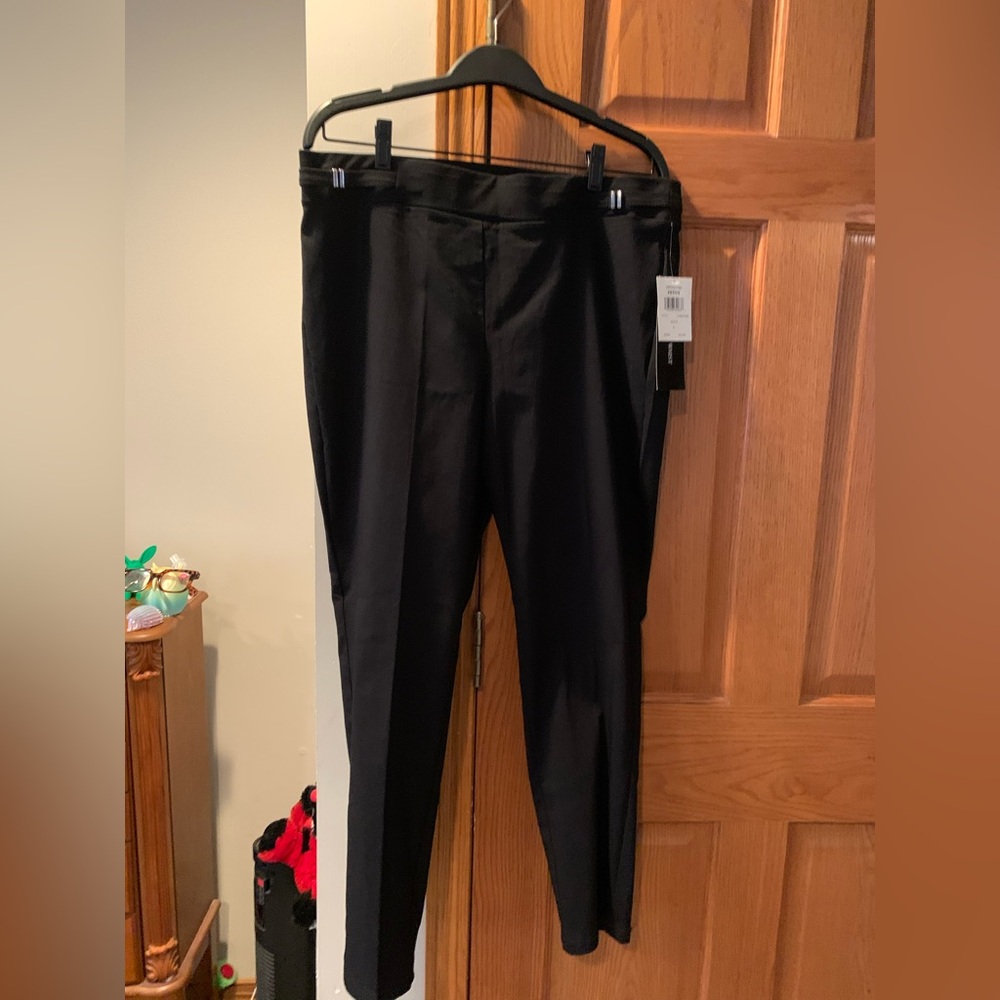 New Sleek Black Straight Leg Pants. Size PL
